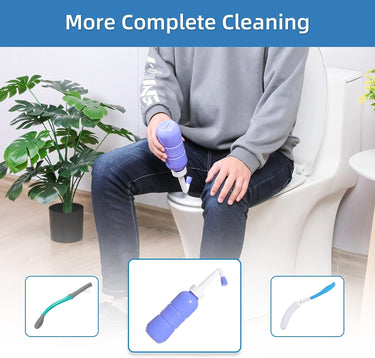Toilet Aid Set for Wiping & Cleaning